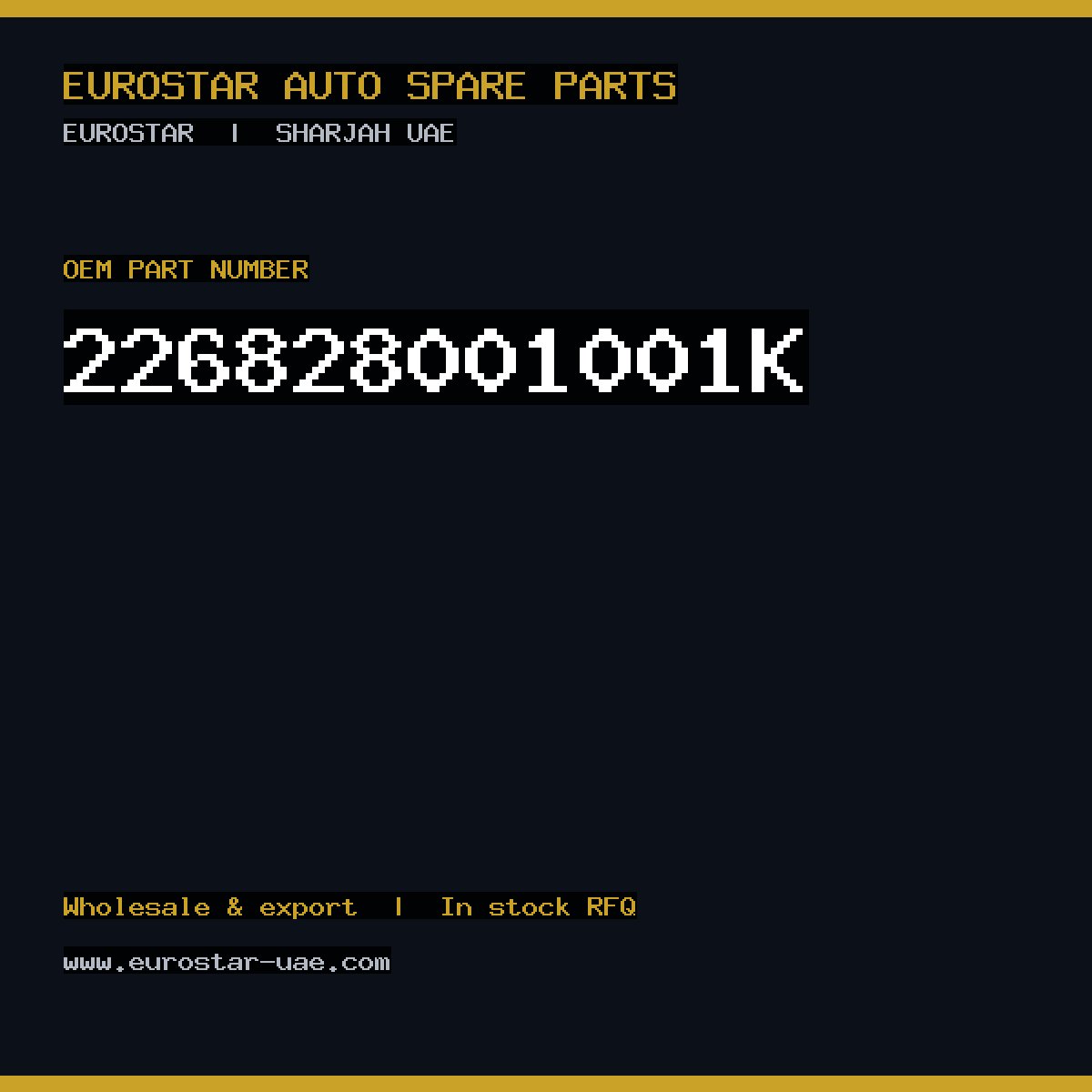 226-828-001-001K — CONTINENTAL/VDO 226-828-001-001K