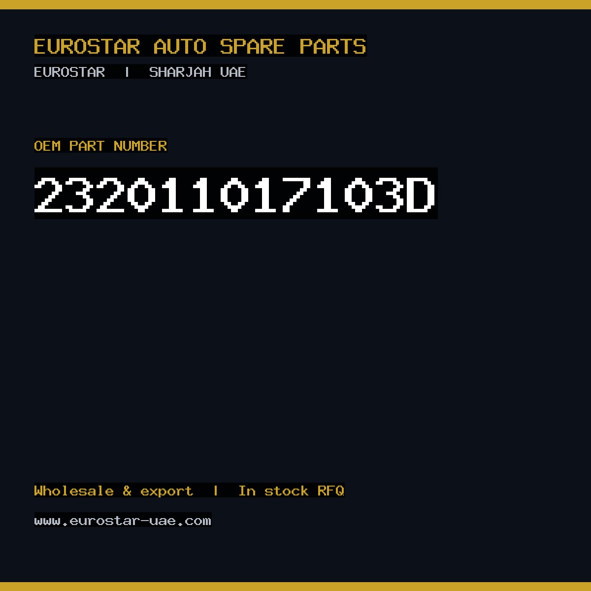 232-011-017-103D — CONTINENTAL/VDO 232-011-017-103D