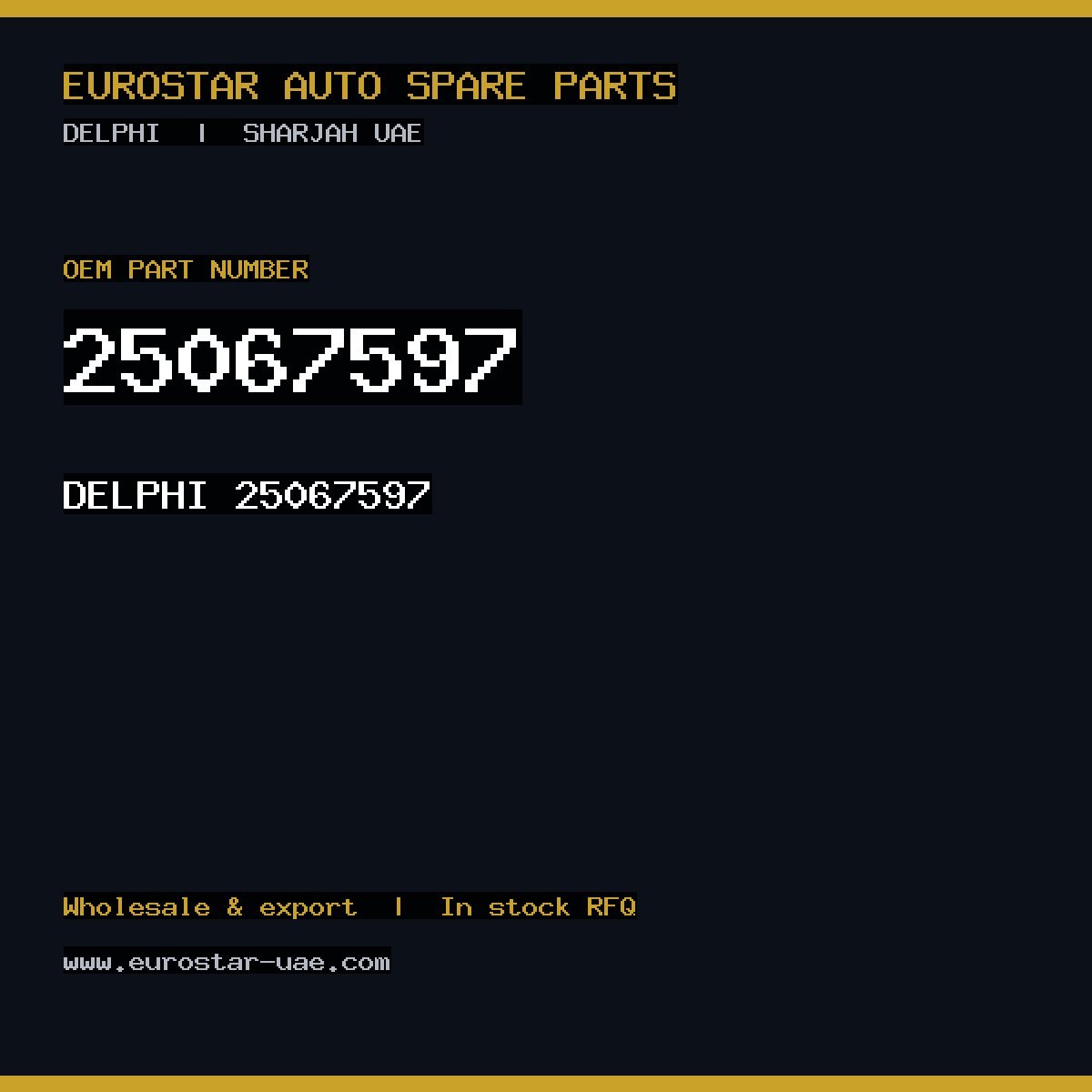 25067597 — DELPHI 25067597