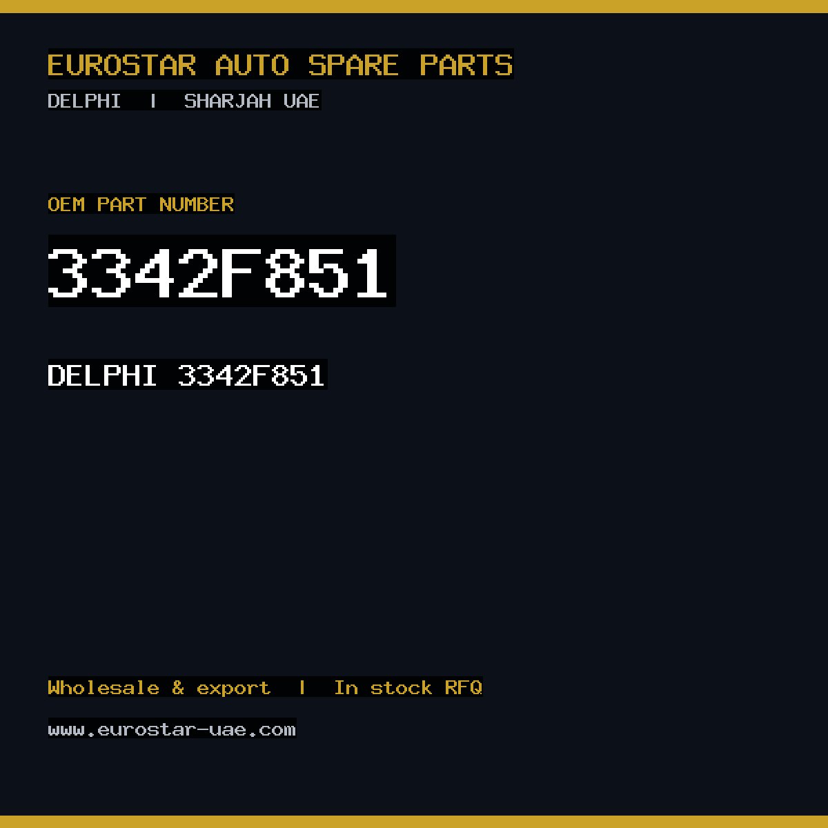 3342F851 — DELPHI 3342F851