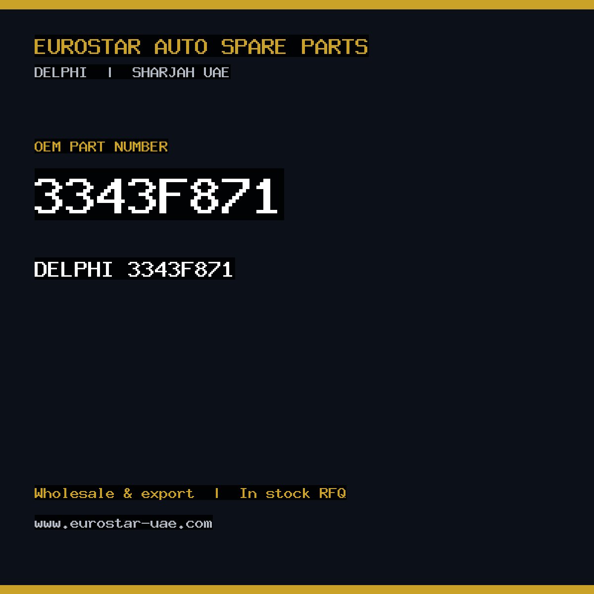 3343F871 — DELPHI 3343F871