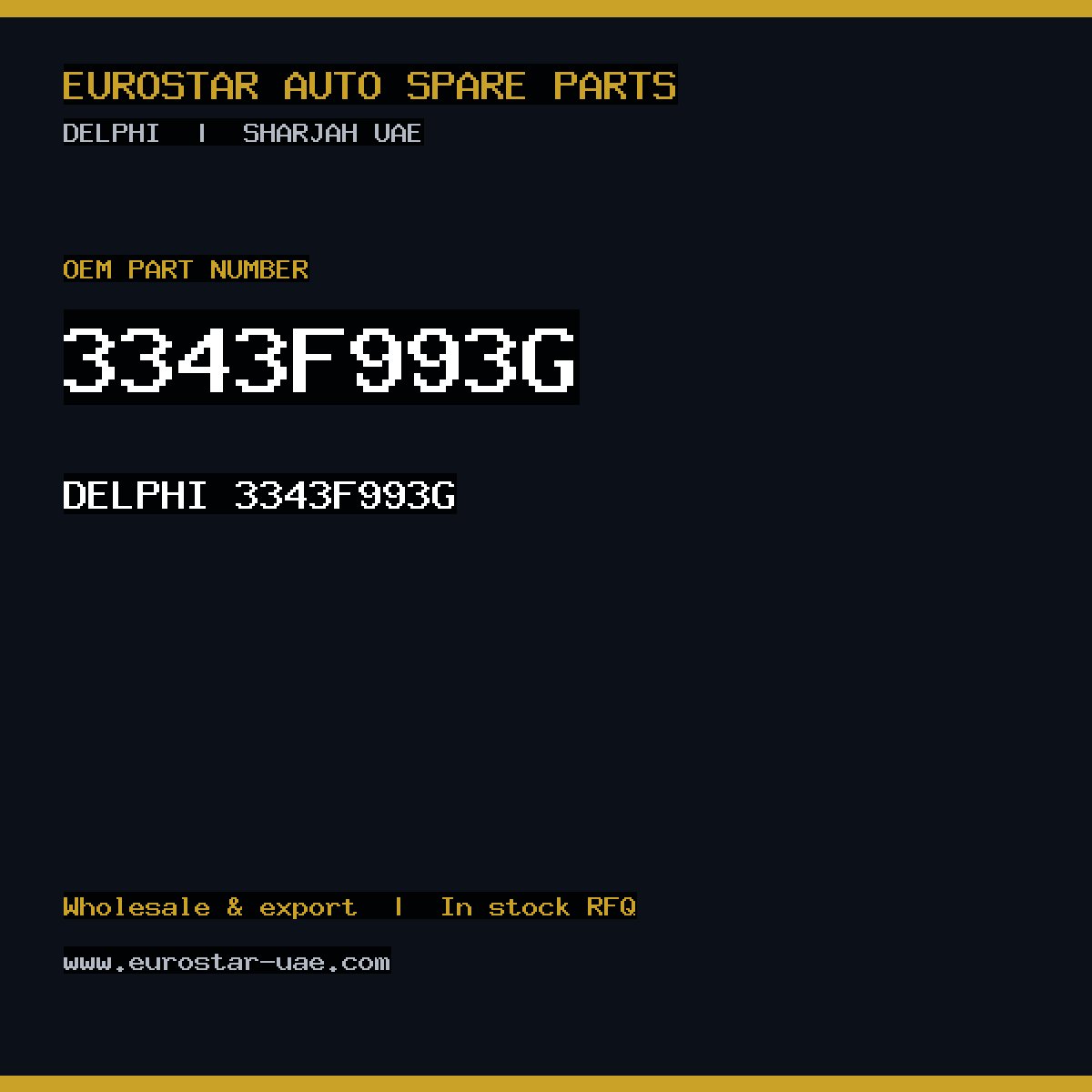 3343F993G — DELPHI 3343F993G