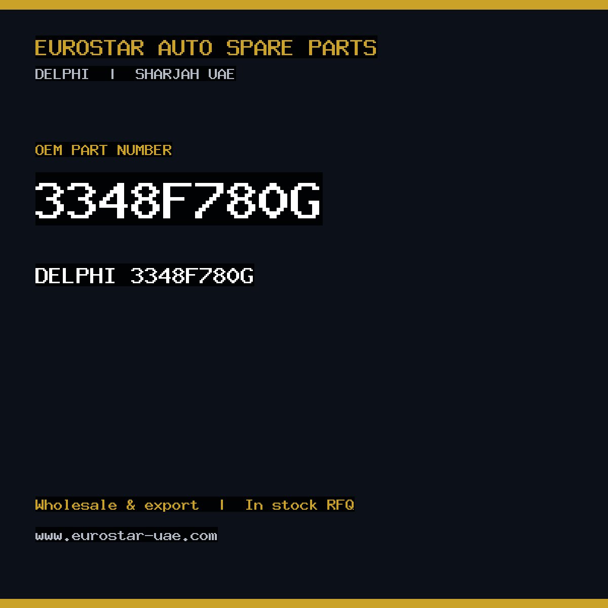 3348F780G — DELPHI 3348F780G