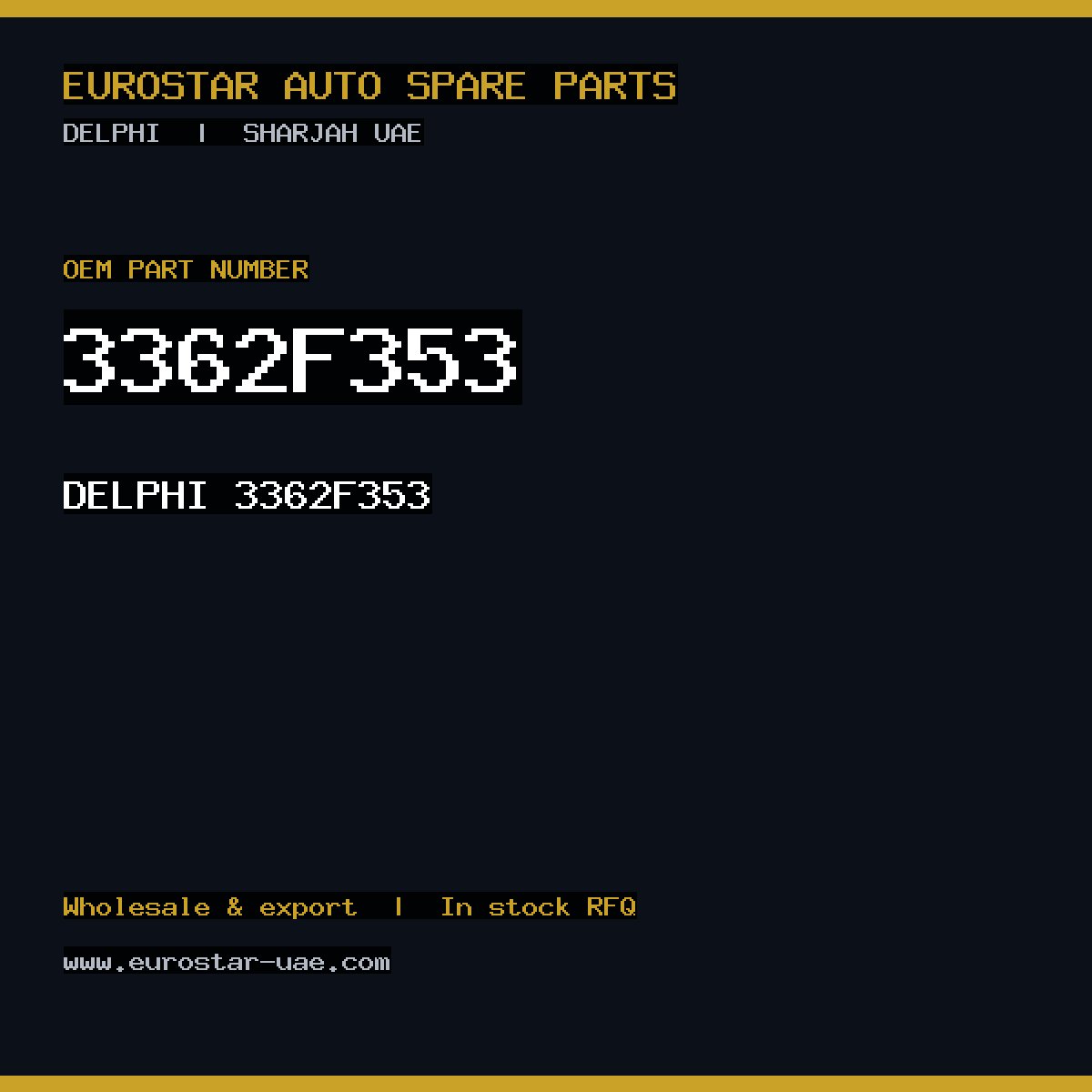 3362F353 — DELPHI 3362F353
