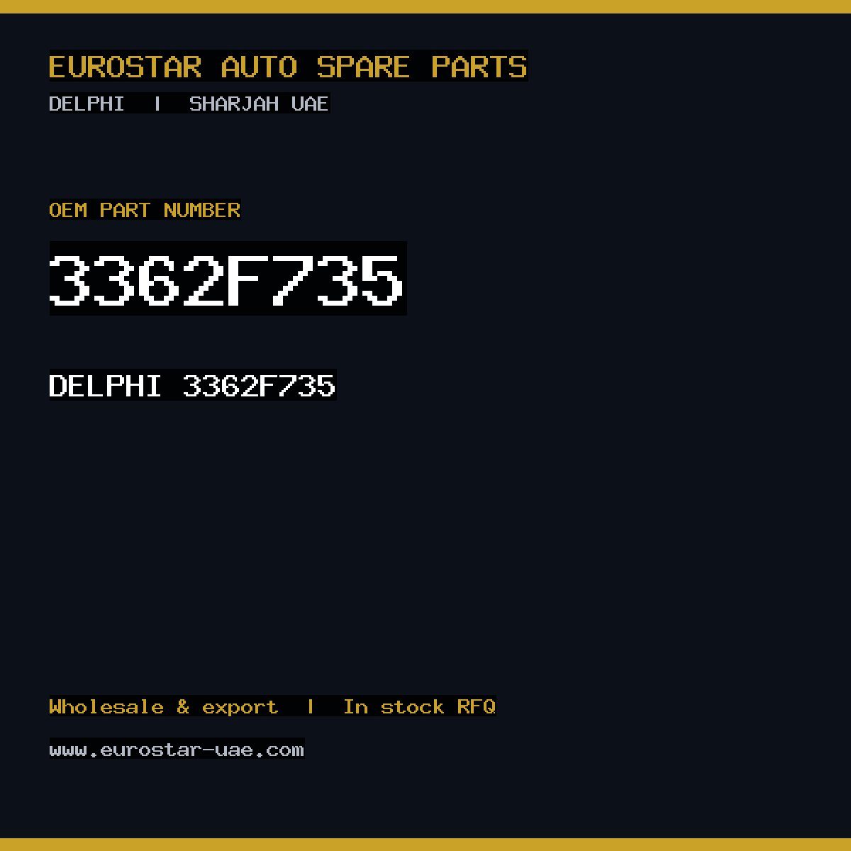 3362F735 — DELPHI 3362F735