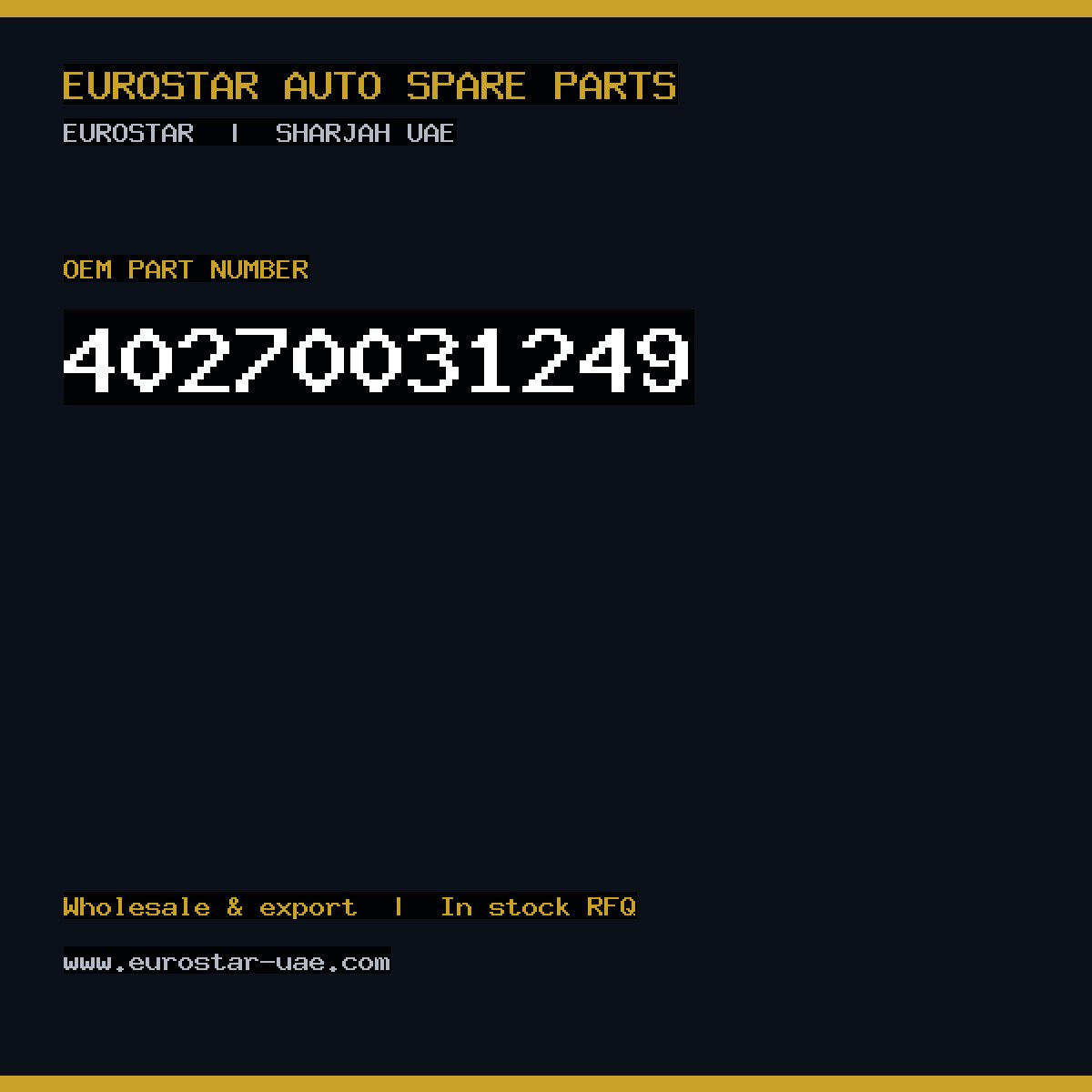 4-027-003-1249 — CONTINENTAL/VDO 4-027-003-1249