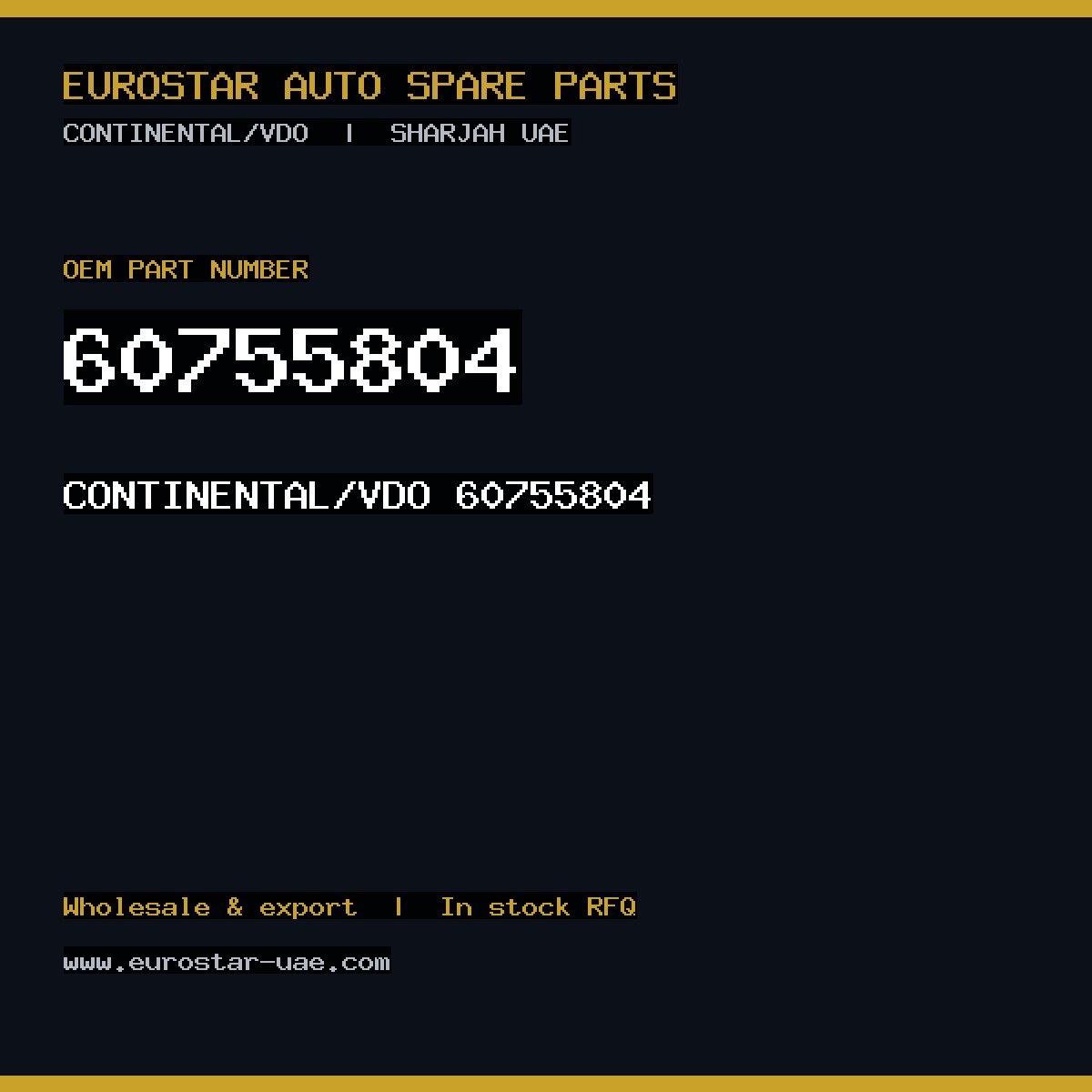 CONTINENTAL/VDO 60755804