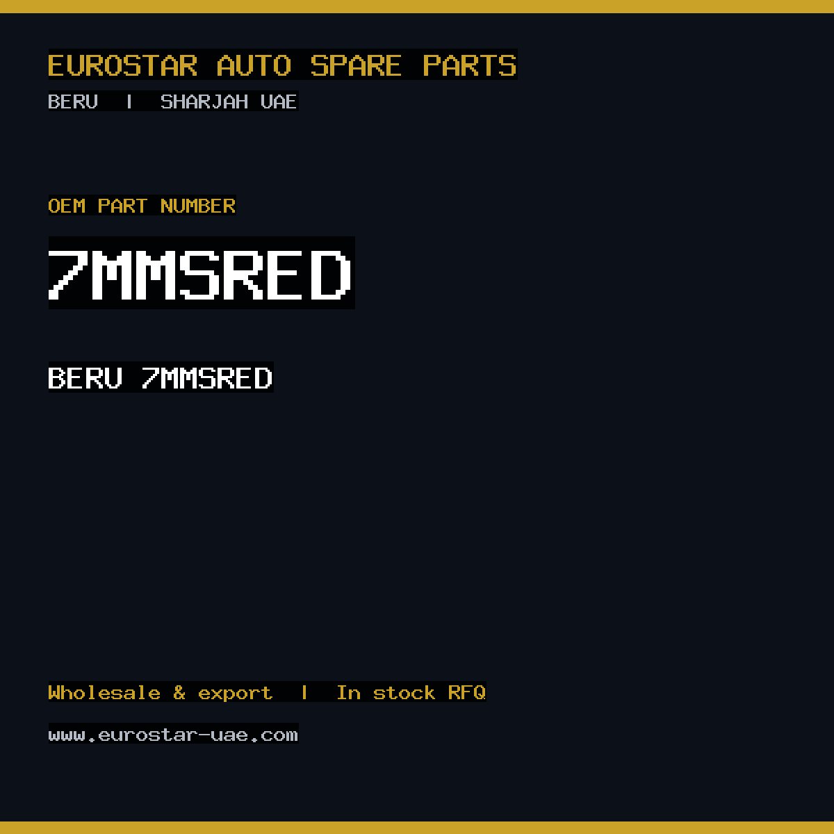 BERU 7MMSRED