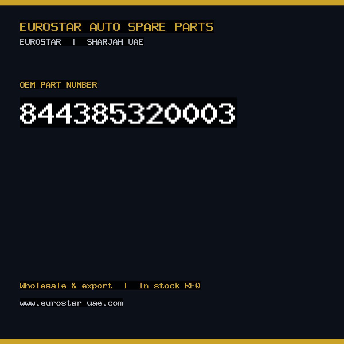 84-438-532-0003 — CONTINENTAL/VDO 84-438-532-0003