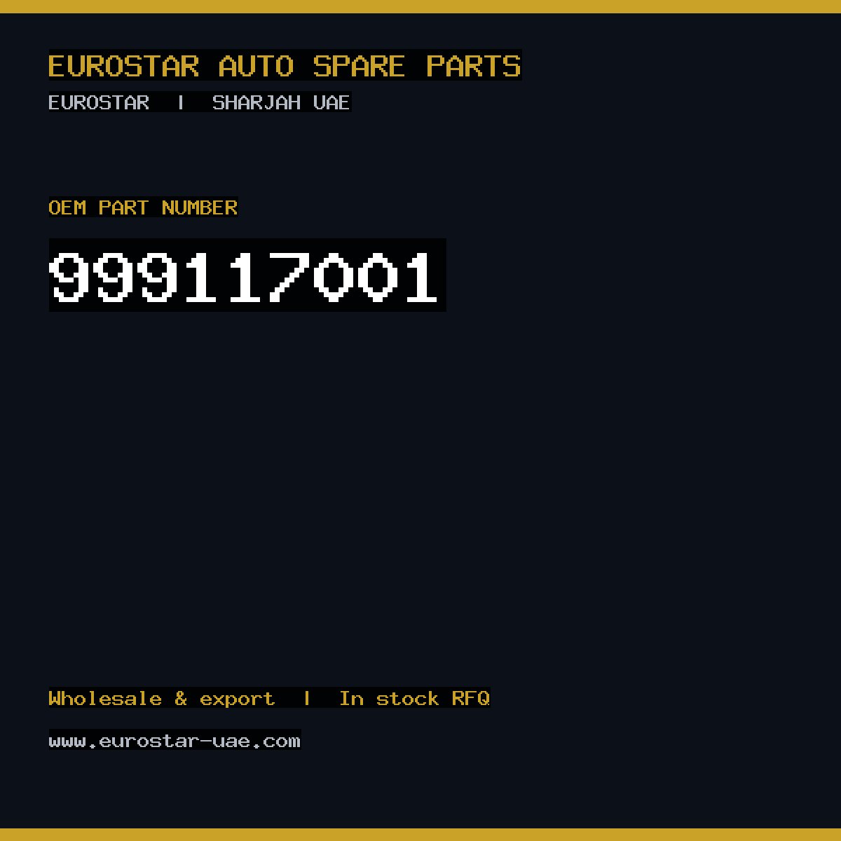 999-117-001 — CONTINENTAL/VDO 999-117-001
