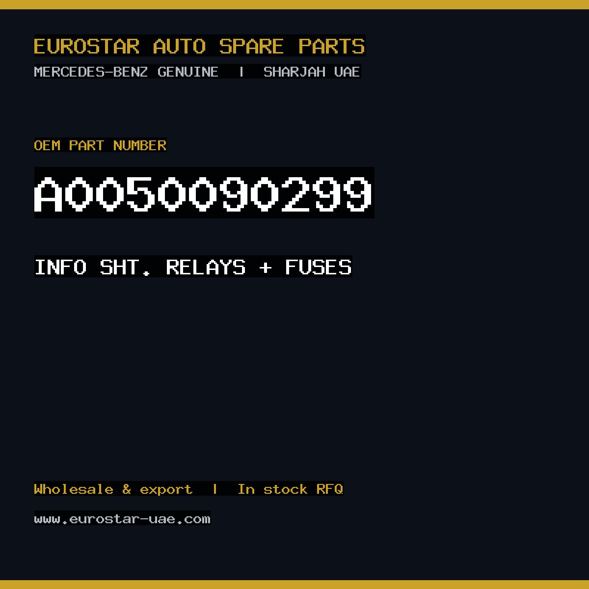 Mercedes-Benz Genuine A0050090299