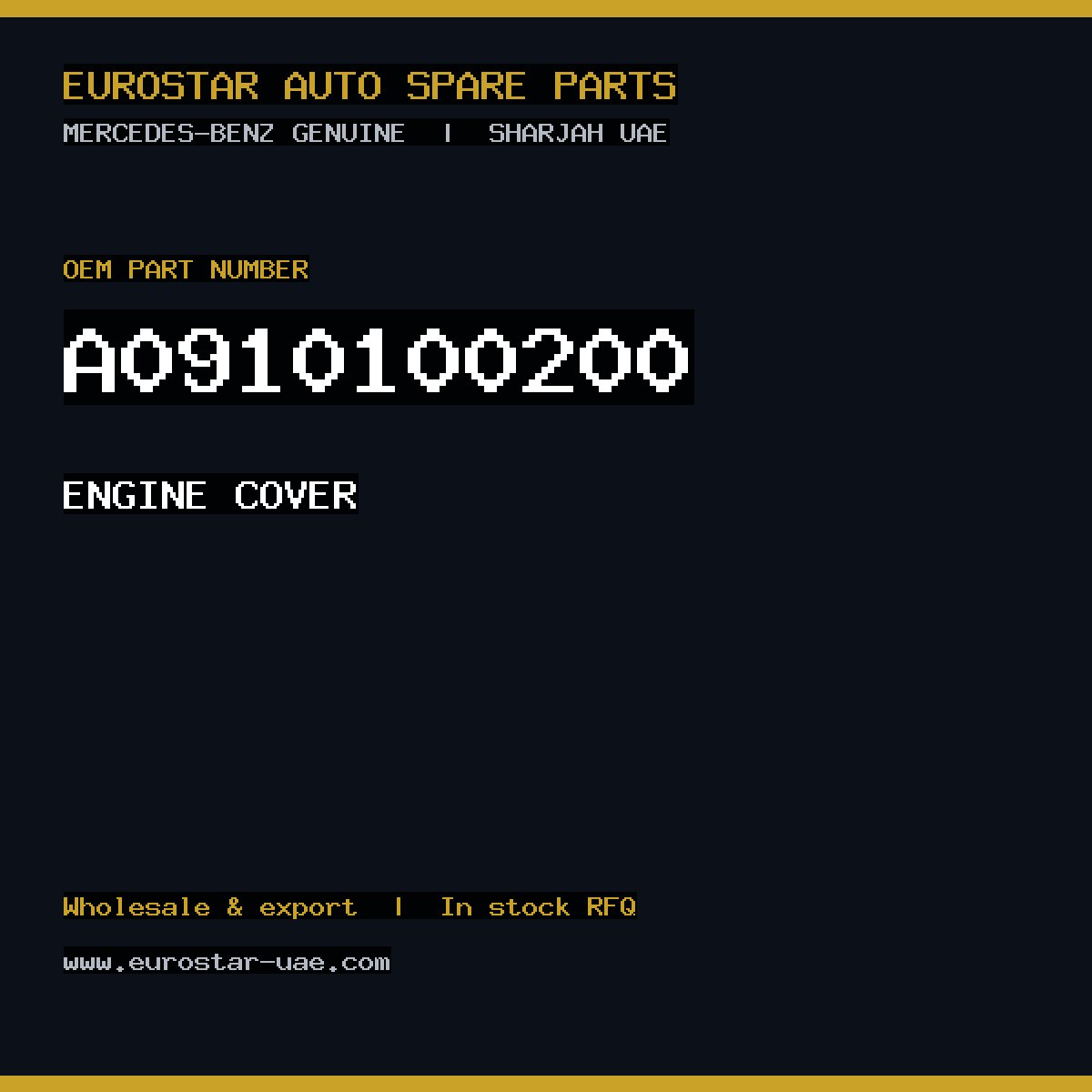 Mercedes-Benz Genuine A0910100200