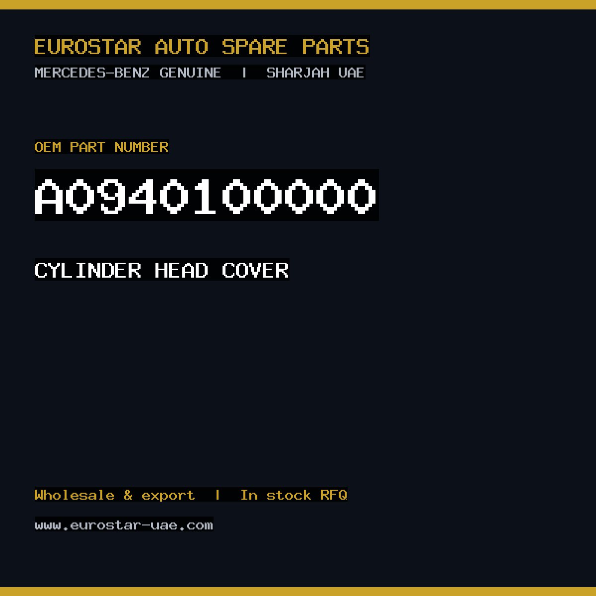 Mercedes-Benz Genuine A0940100000