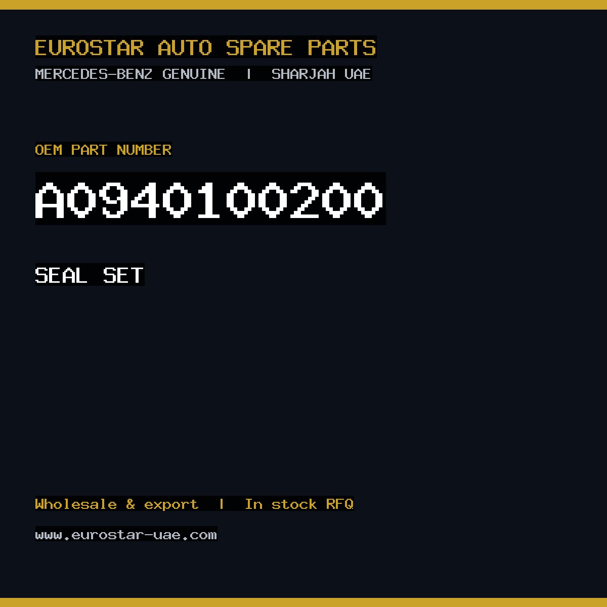 Mercedes-Benz Genuine A0940100200