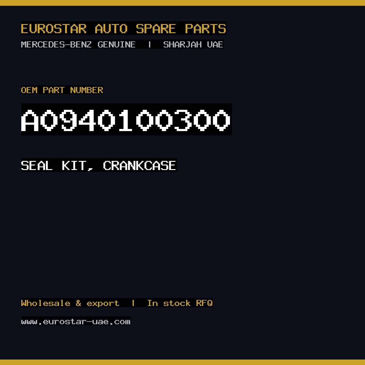 Mercedes-Benz Genuine A0940100300