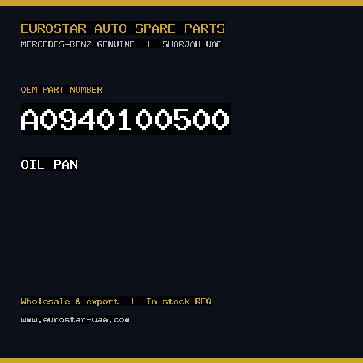 Mercedes-Benz Genuine A0940100500