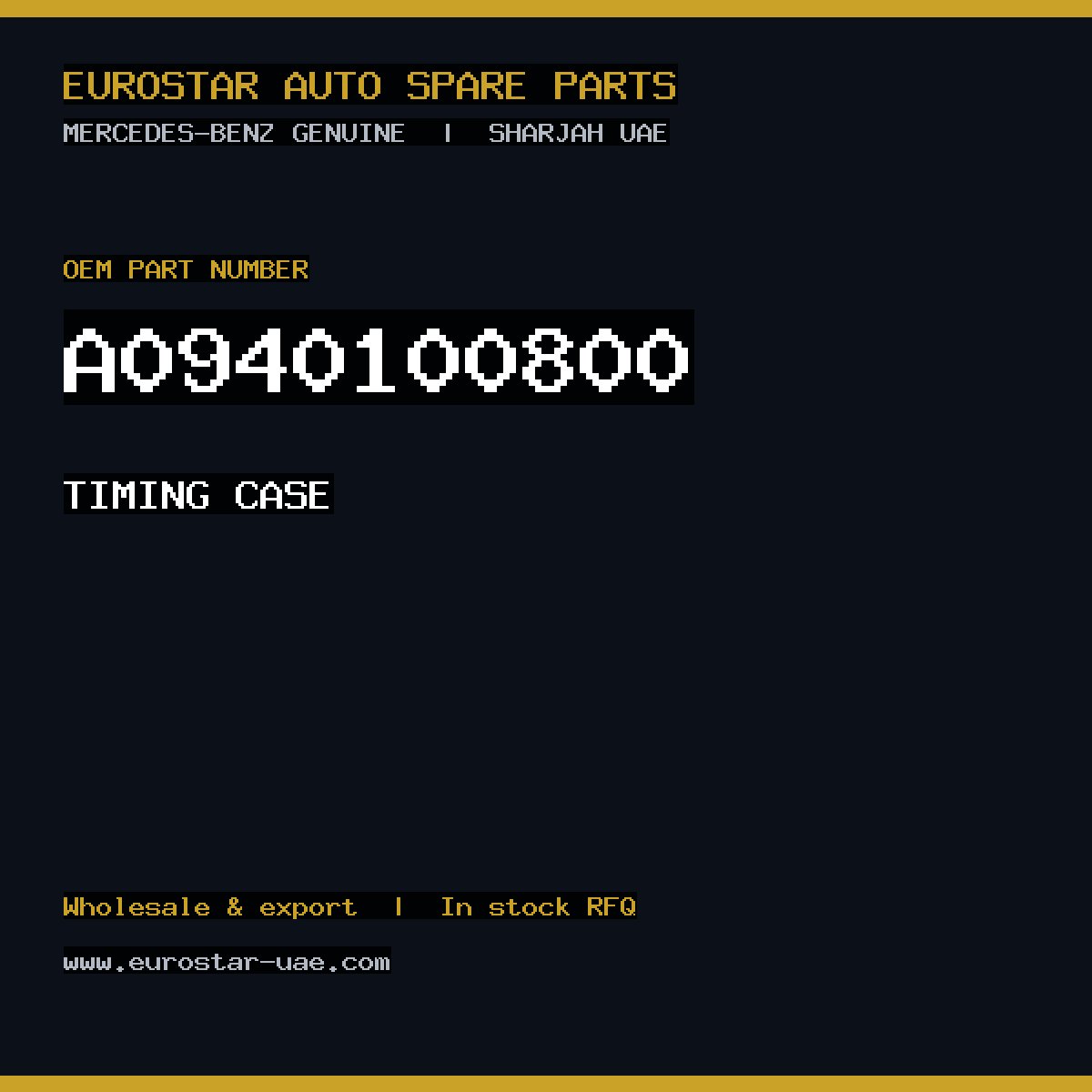 Mercedes-Benz Genuine A0940100800