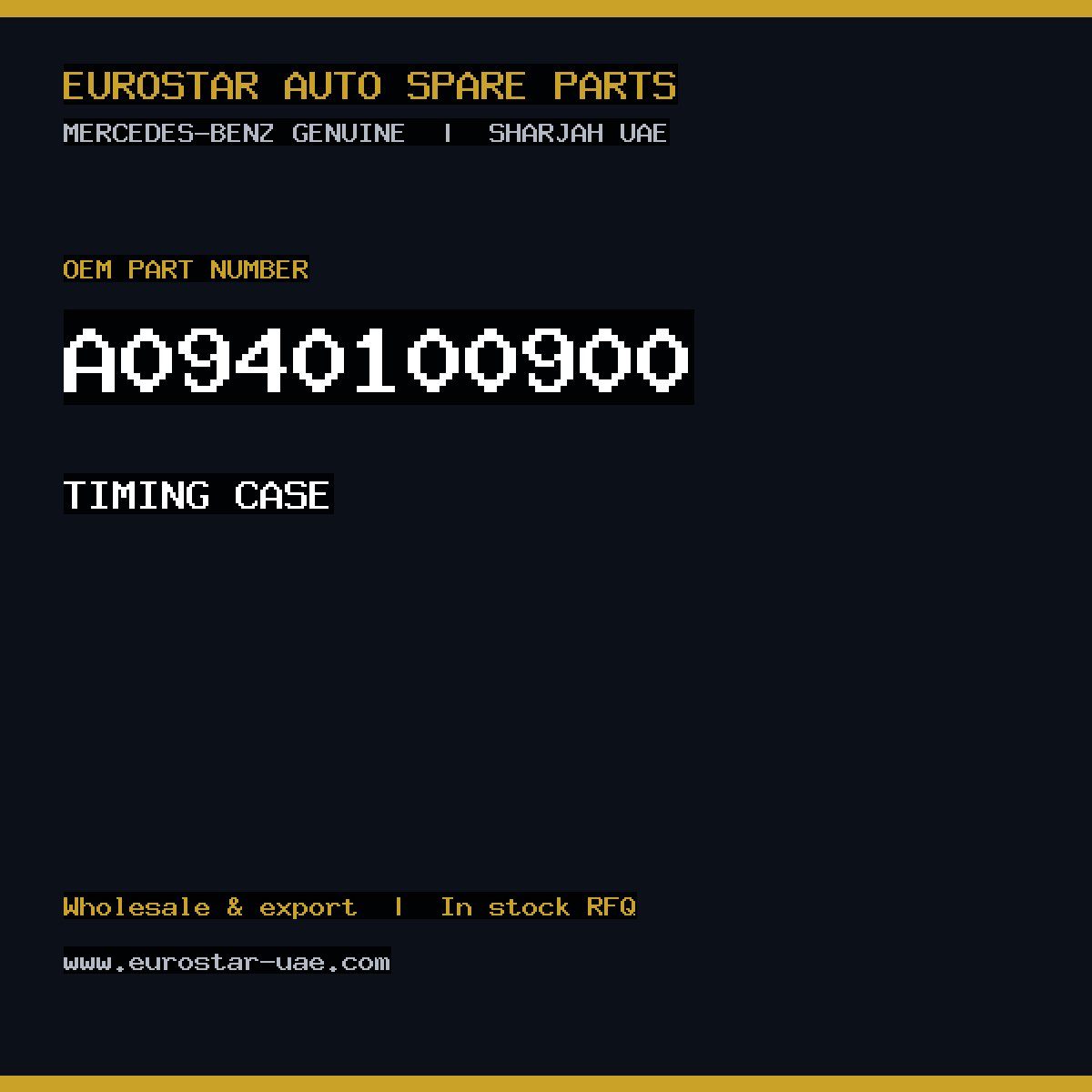 Mercedes-Benz Genuine A0940100900