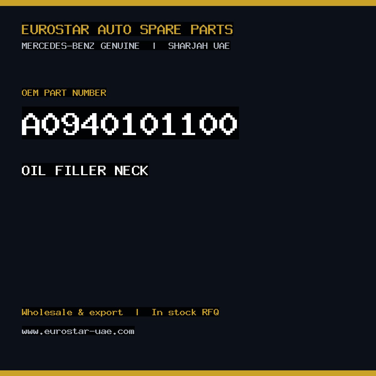 Mercedes-Benz Genuine A0940101100