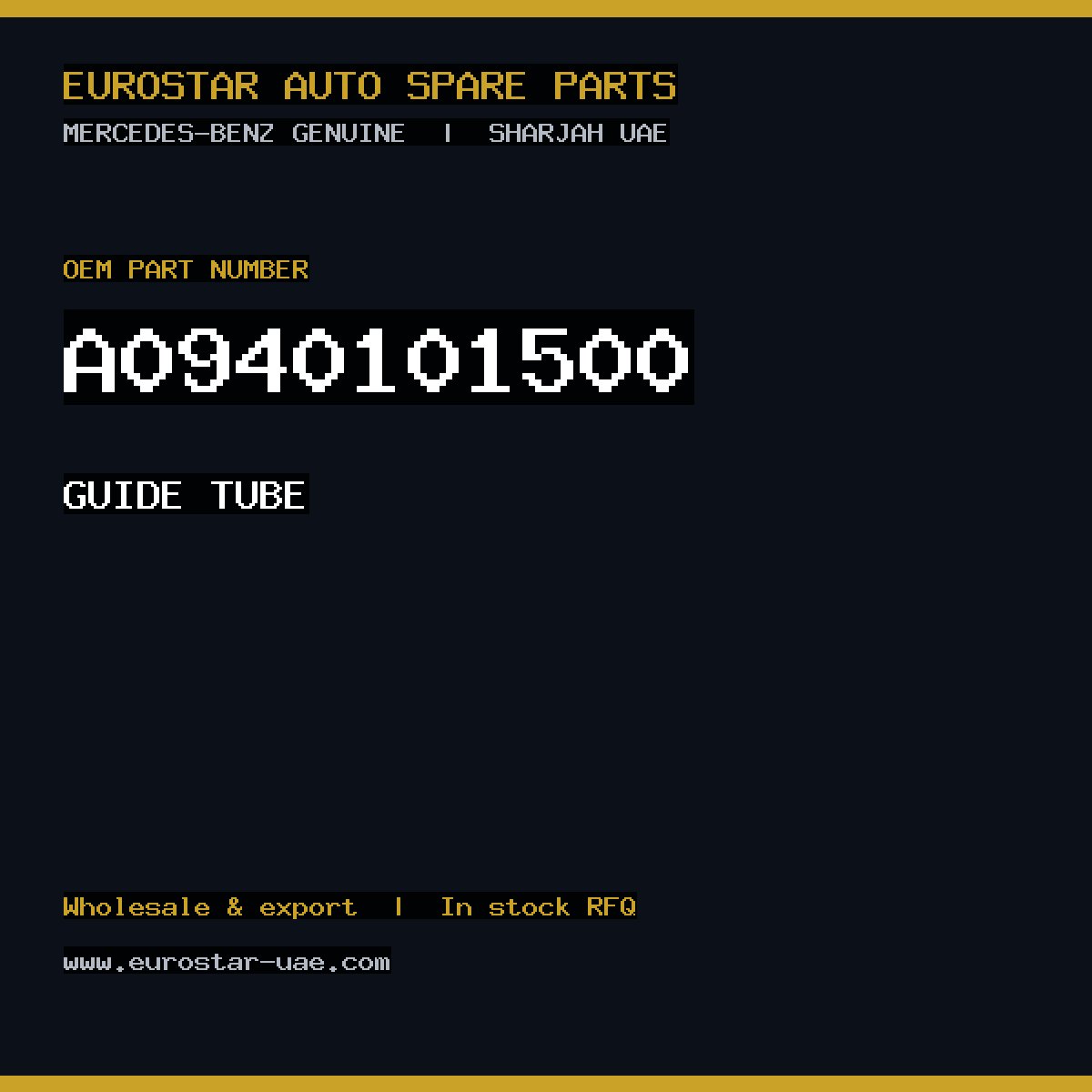 Mercedes-Benz Genuine A0940101500