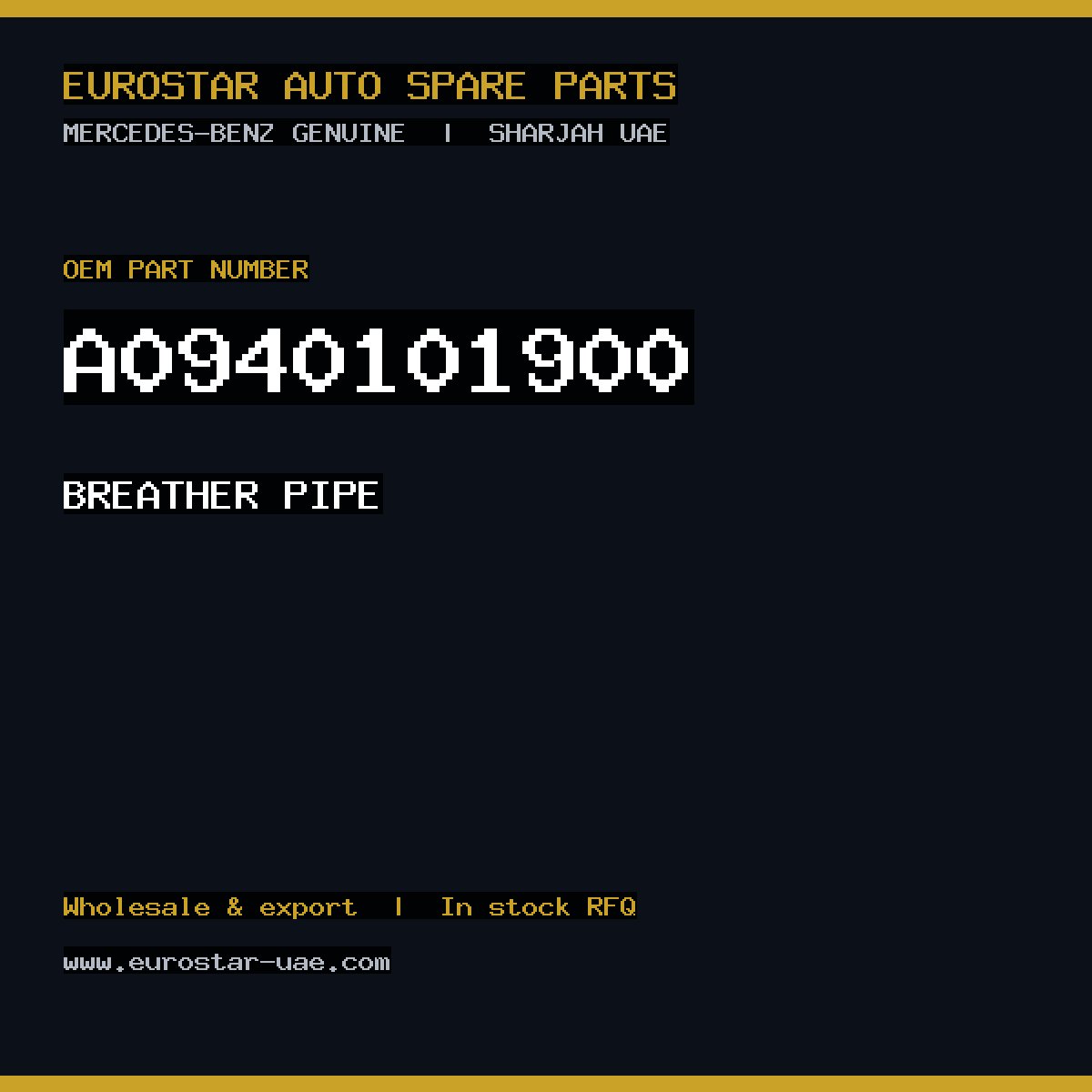 Mercedes-Benz Genuine A0940101900