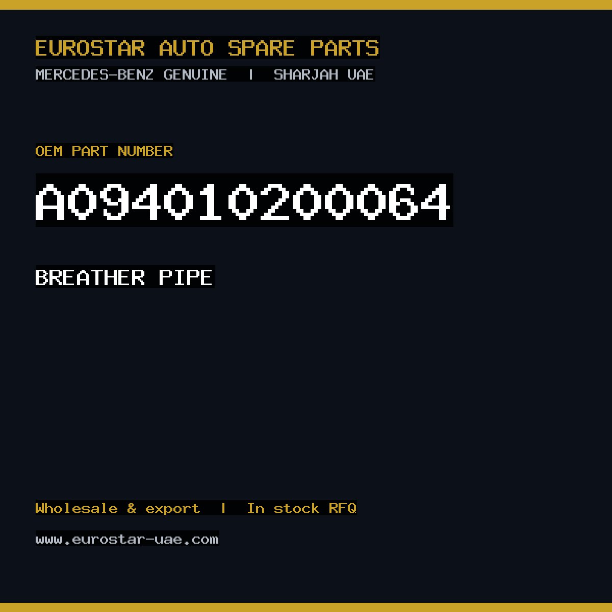 Mercedes-Benz Genuine A094010200064
