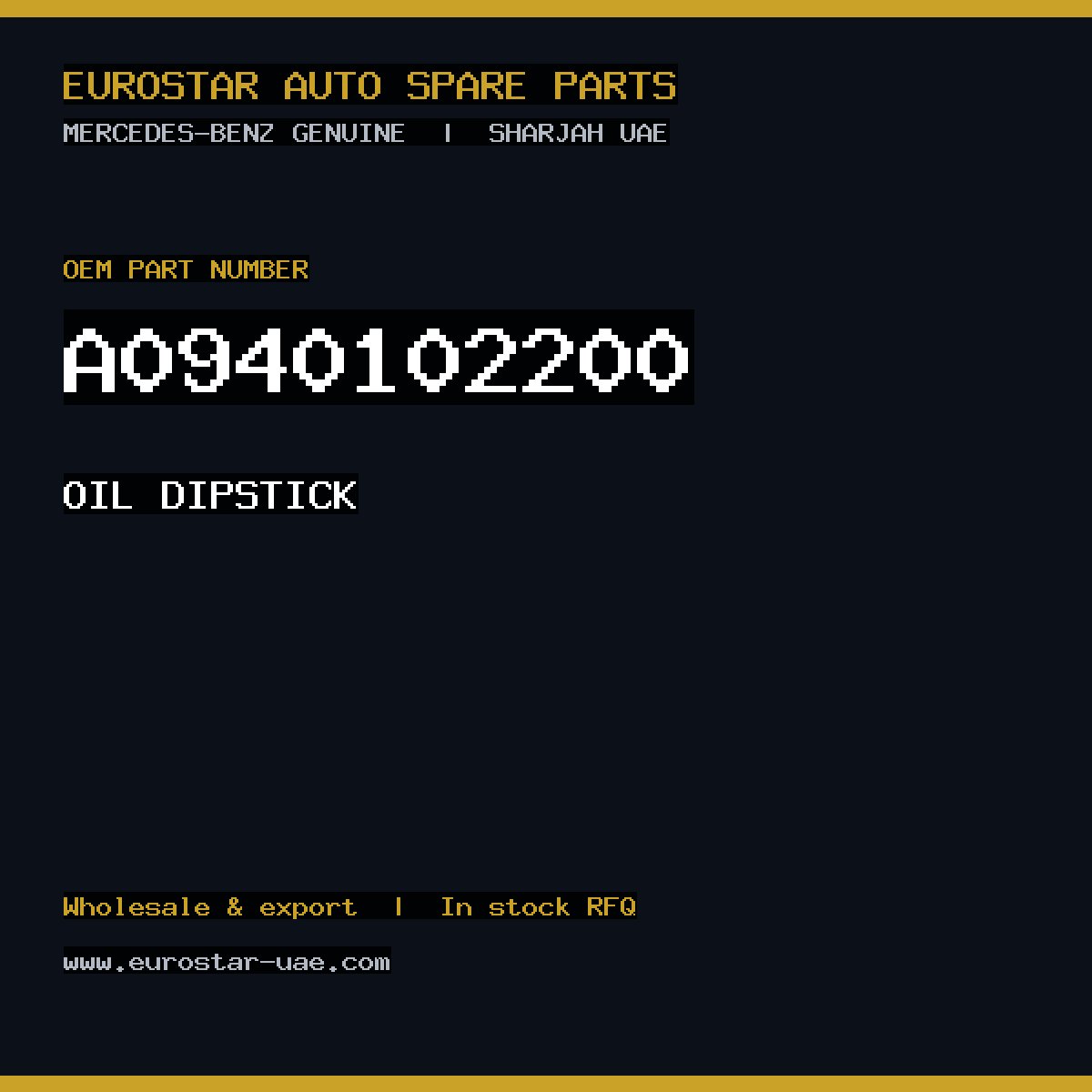 Mercedes-Benz Genuine A0940102200