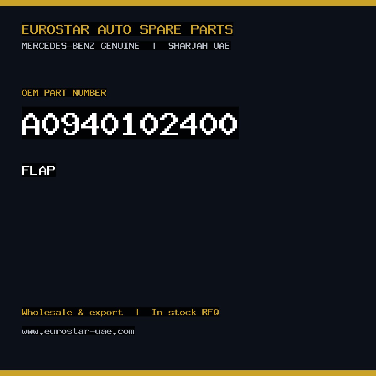 Mercedes-Benz Genuine A0940102400