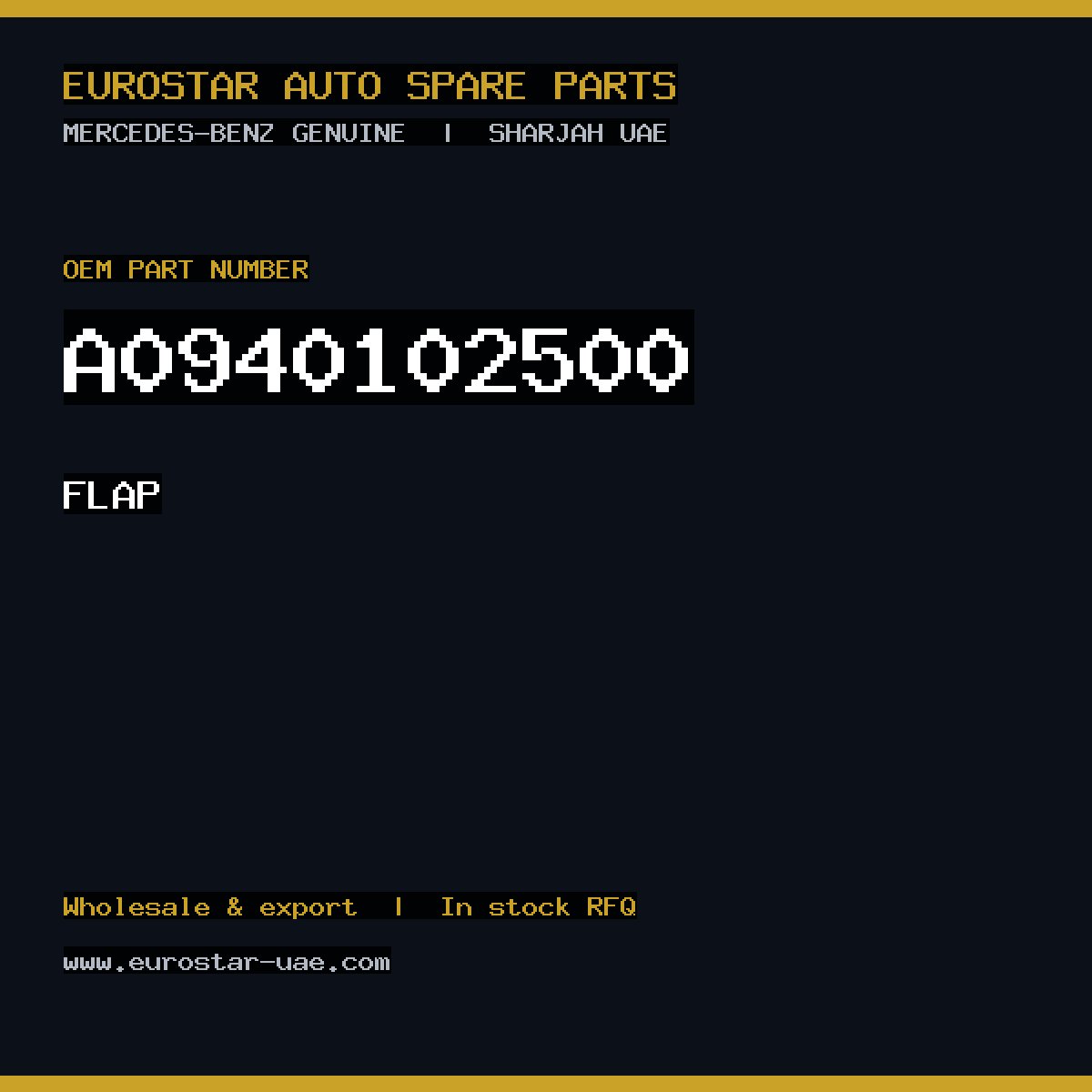 Mercedes-Benz Genuine A0940102500