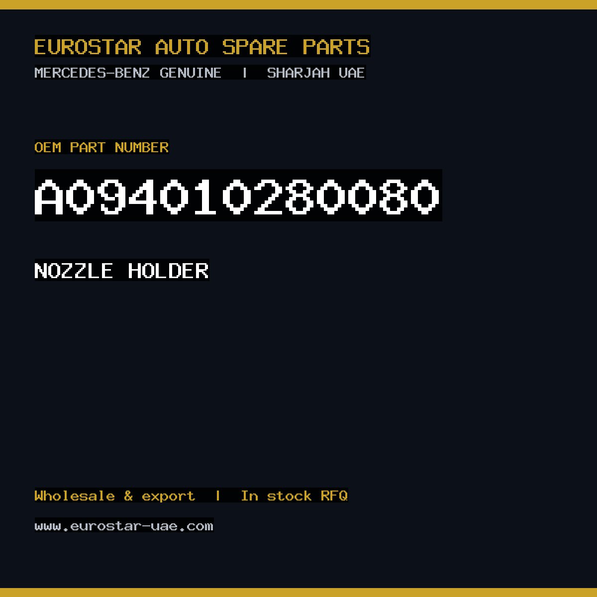Mercedes-Benz Genuine A094010280080