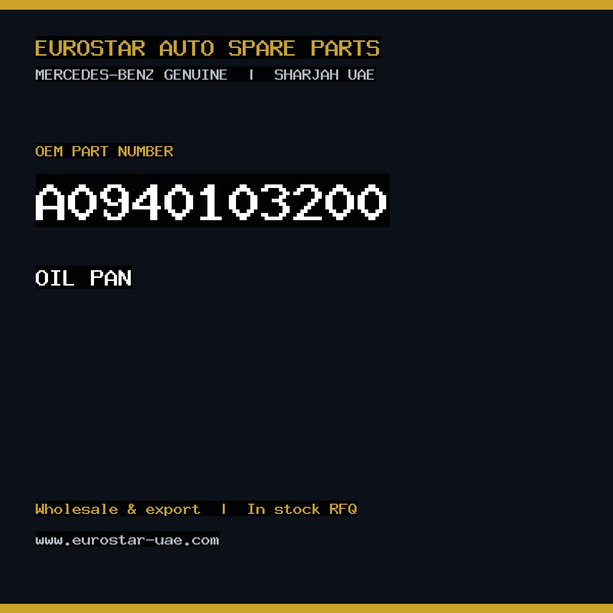 Mercedes-Benz Genuine A0940103200