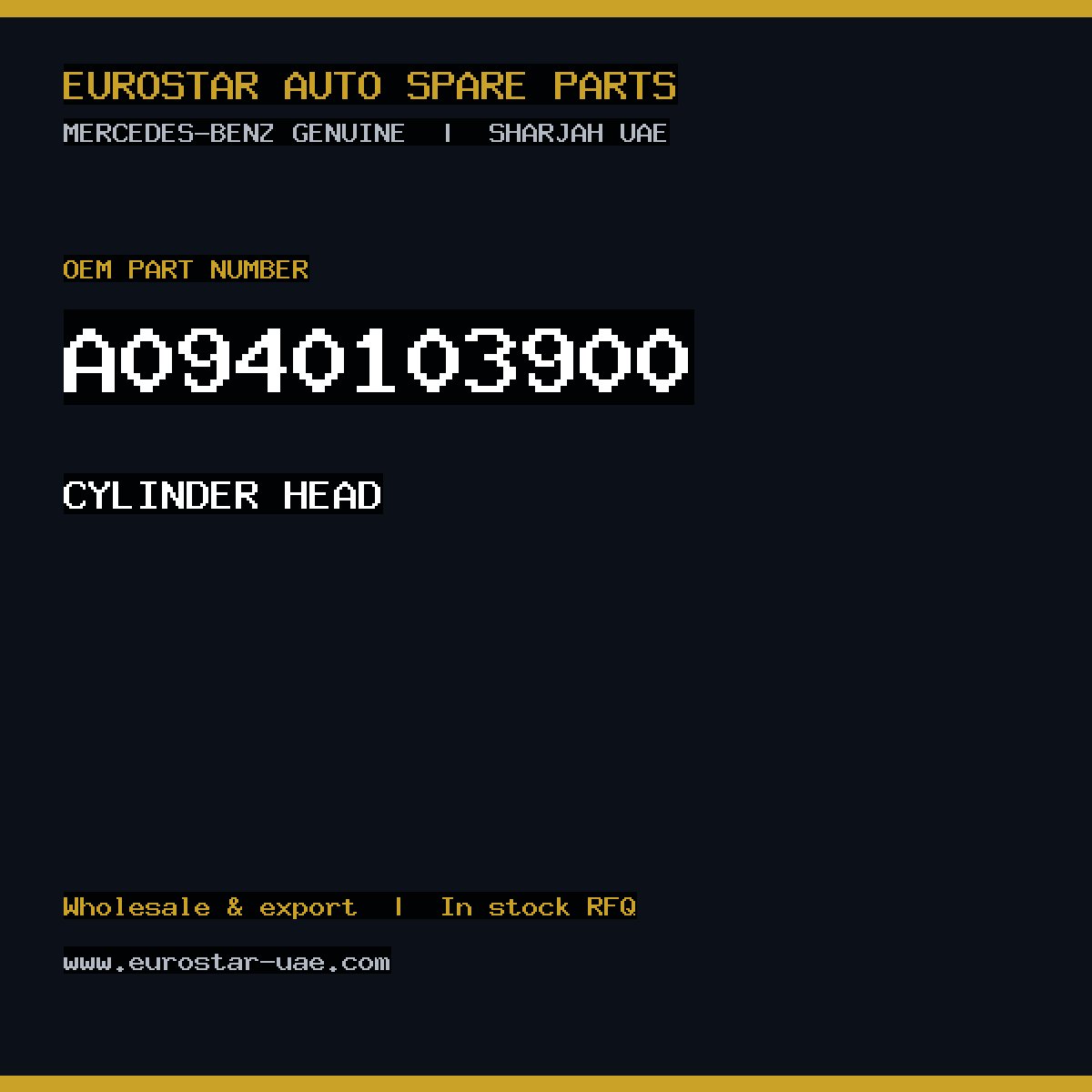 Mercedes-Benz Genuine A0940103900