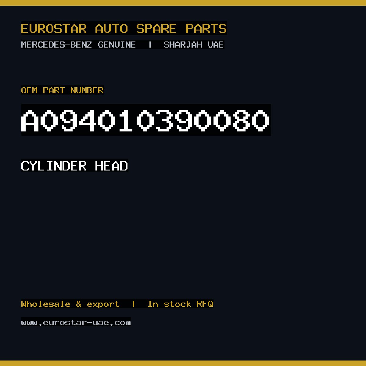Mercedes-Benz Genuine A094010390080