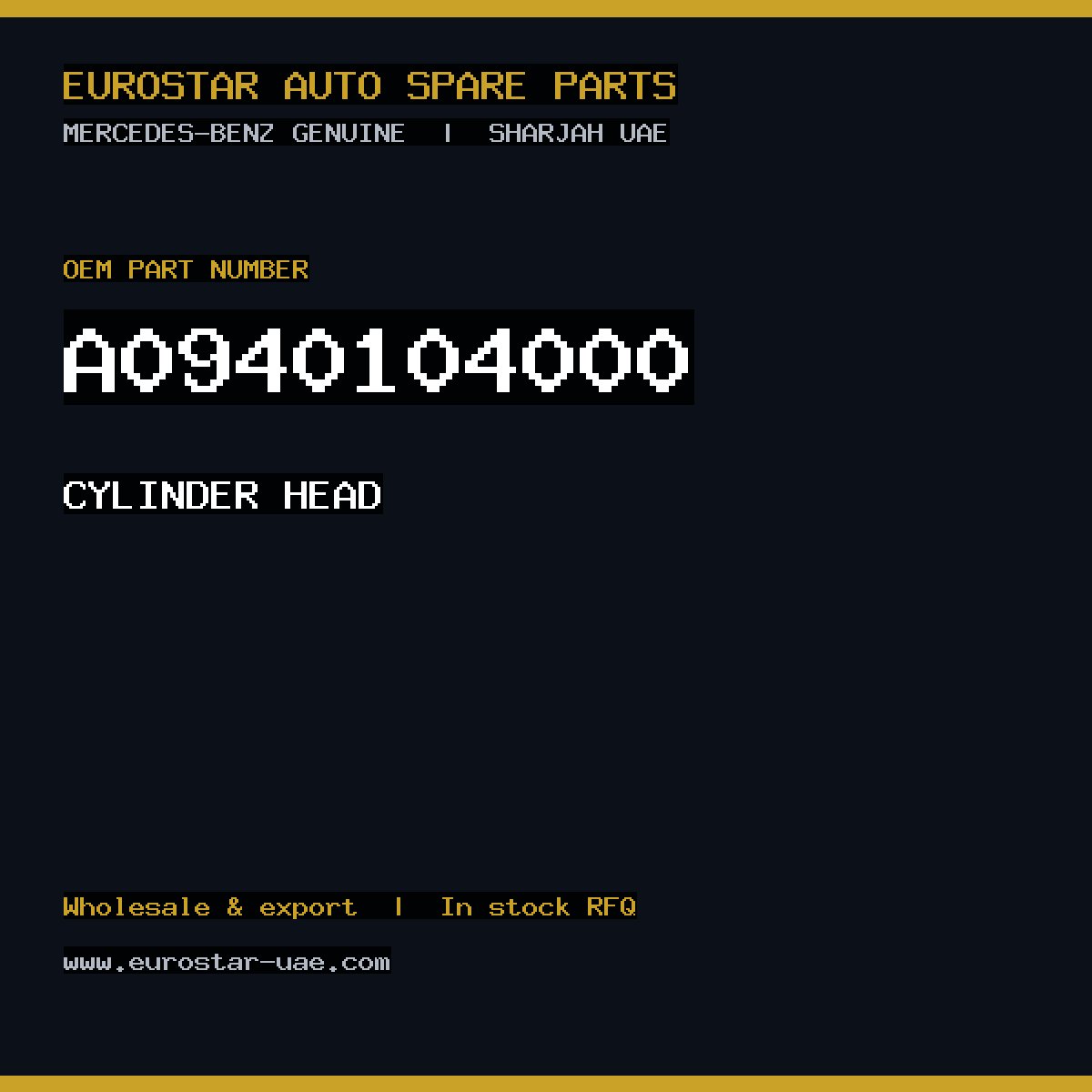 Mercedes-Benz Genuine A0940104000