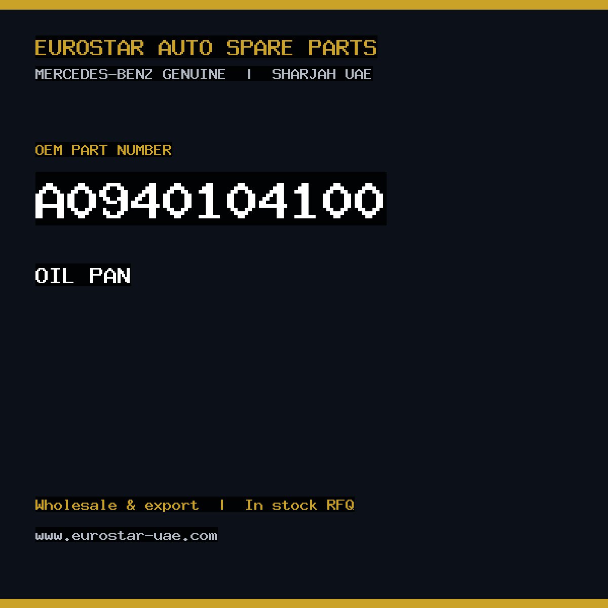 Mercedes-Benz Genuine A0940104100