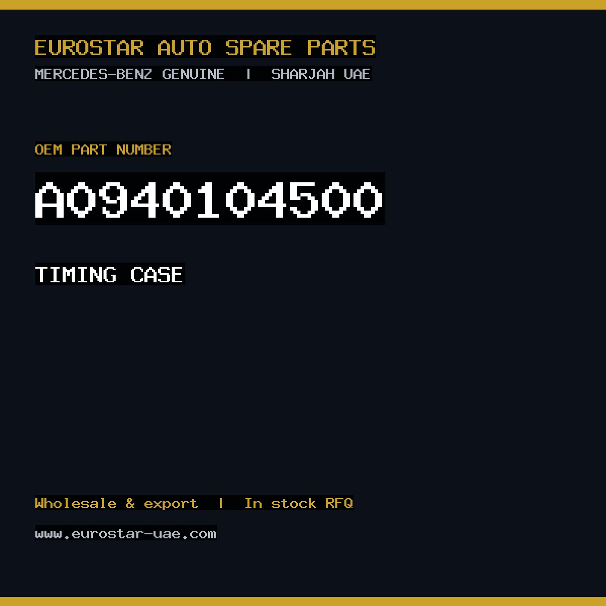 Mercedes-Benz Genuine A0940104500