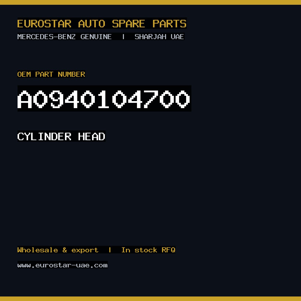 Mercedes-Benz Genuine A0940104700