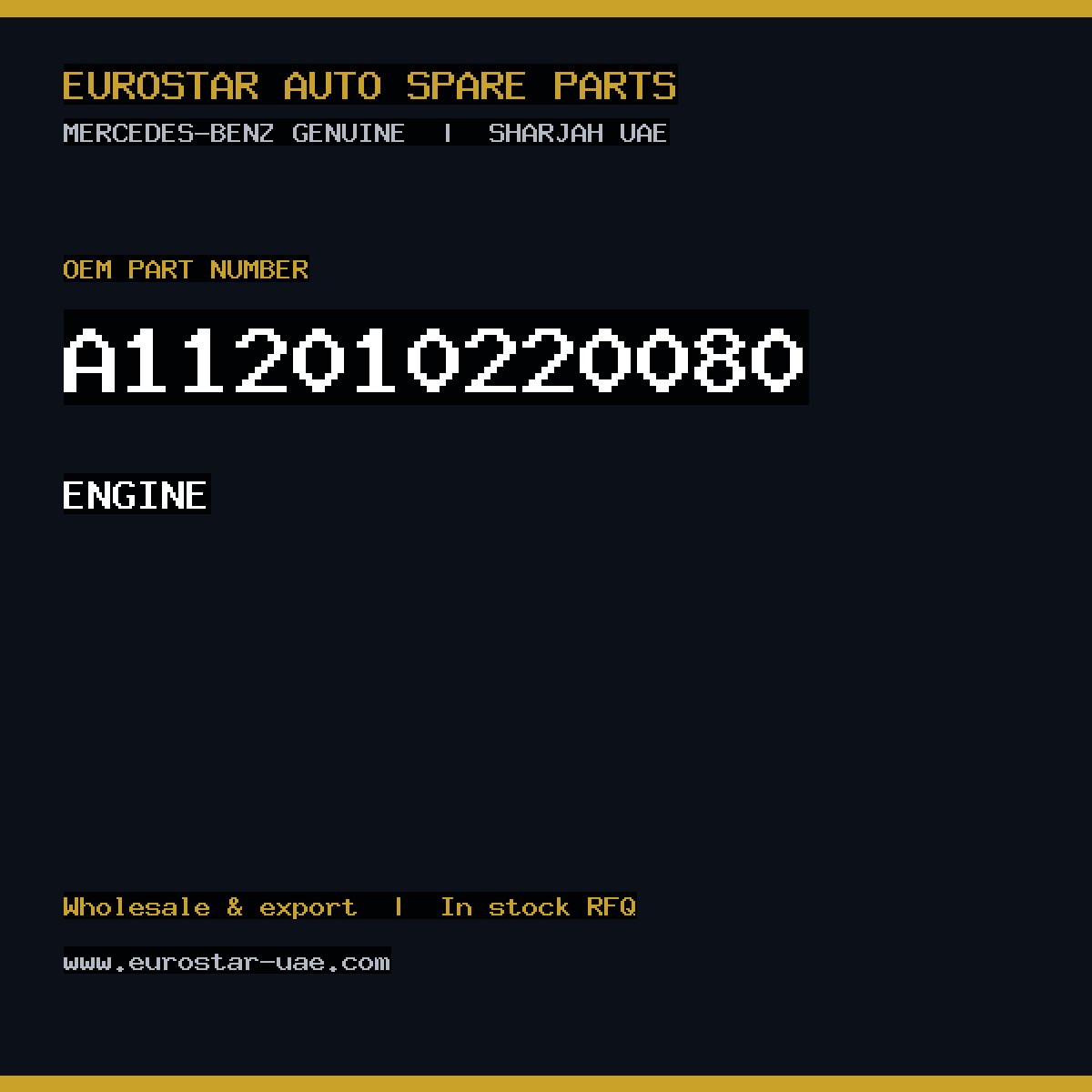 Mercedes-Benz Genuine A112010220080