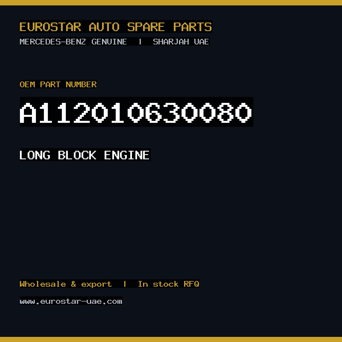 Mercedes-Benz Genuine A112010630080