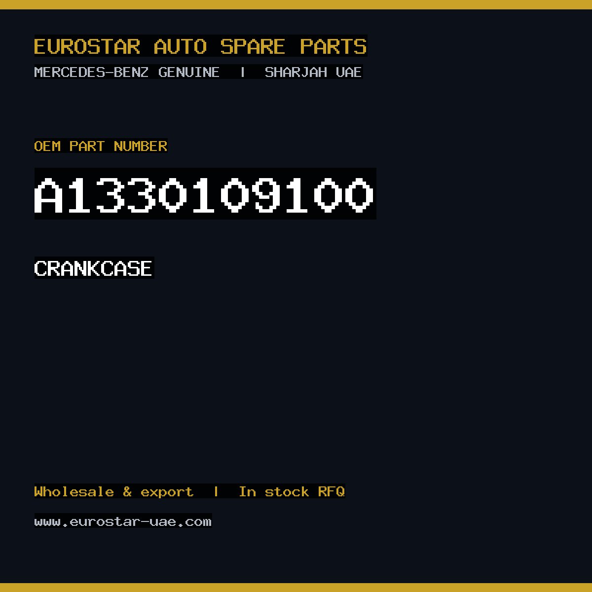 Mercedes-Benz Genuine CRANKCASE A1330109100