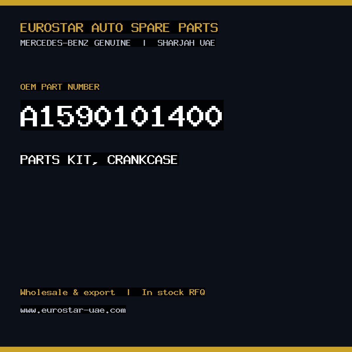 Mercedes-Benz Genuine PARTS KIT, CRANKCASE A1590101400