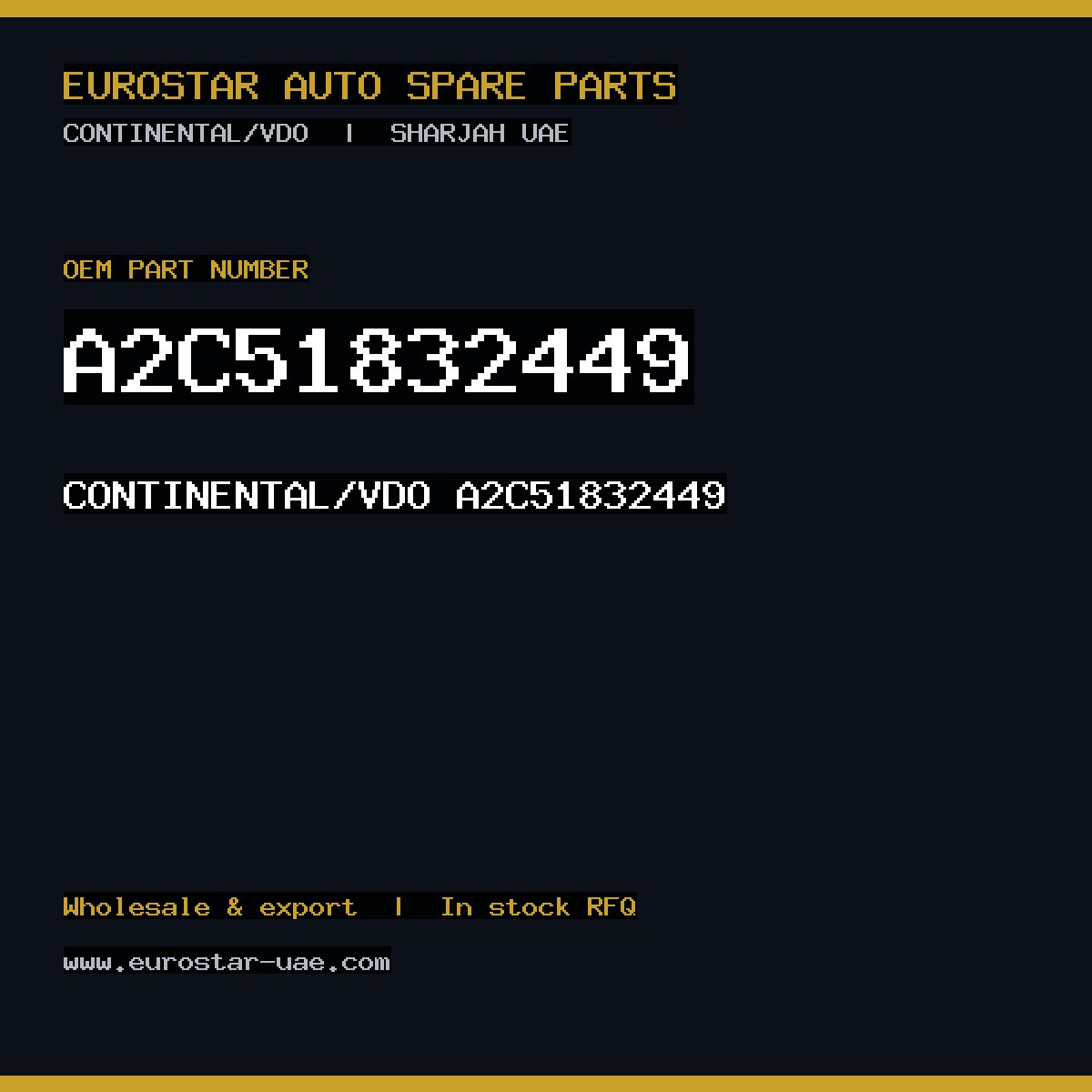 A2C51832449 — CONTINENTAL/VDO A2C51832449