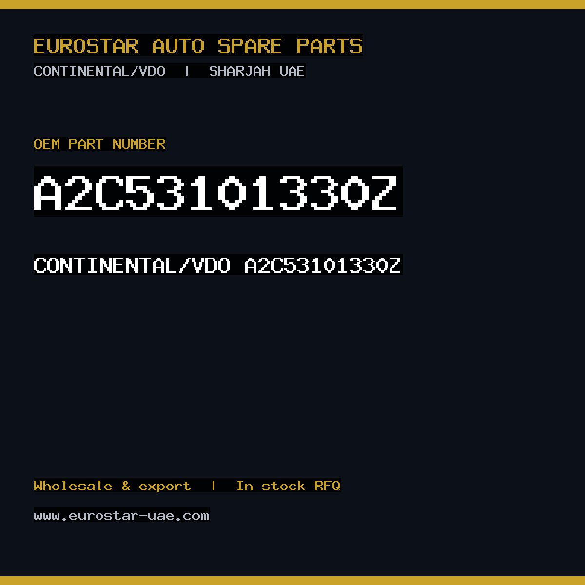 A2C53101330Z — CONTINENTAL/VDO A2C53101330Z