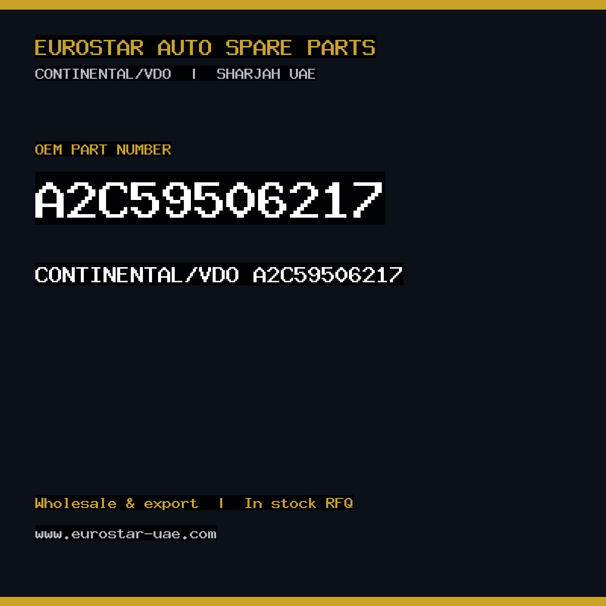 A2C59506217 — CONTINENTAL/VDO A2C59506217