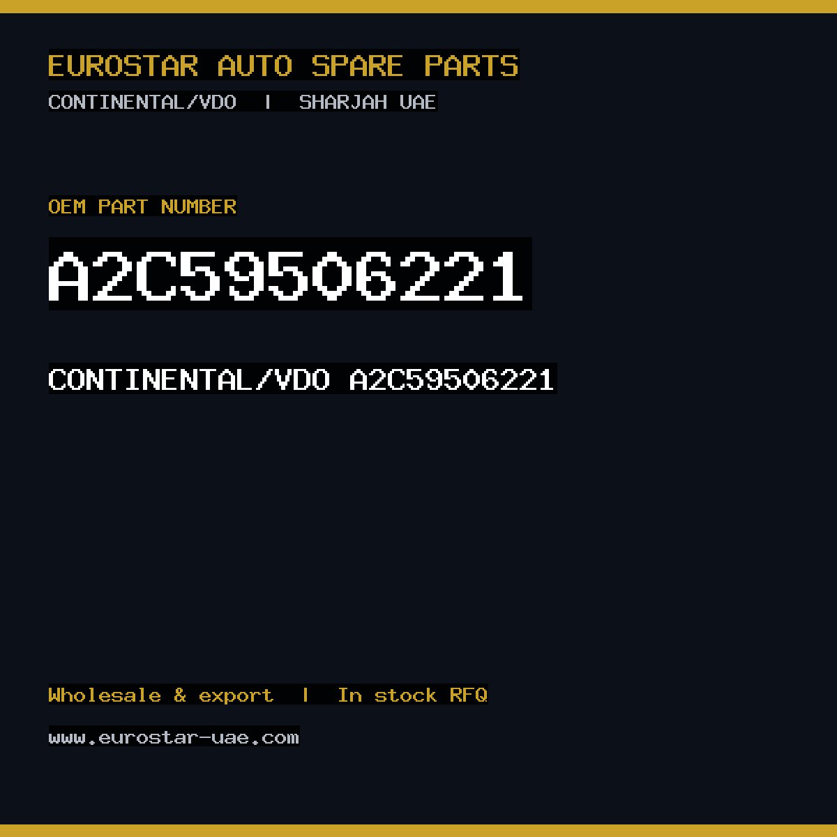 A2C59506221 — CONTINENTAL/VDO A2C59506221