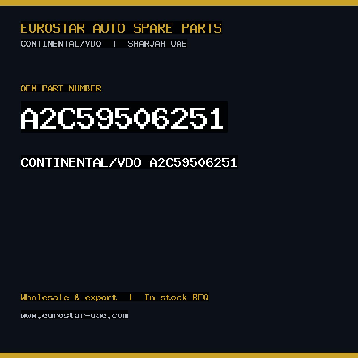 A2C59506251 — CONTINENTAL/VDO A2C59506251