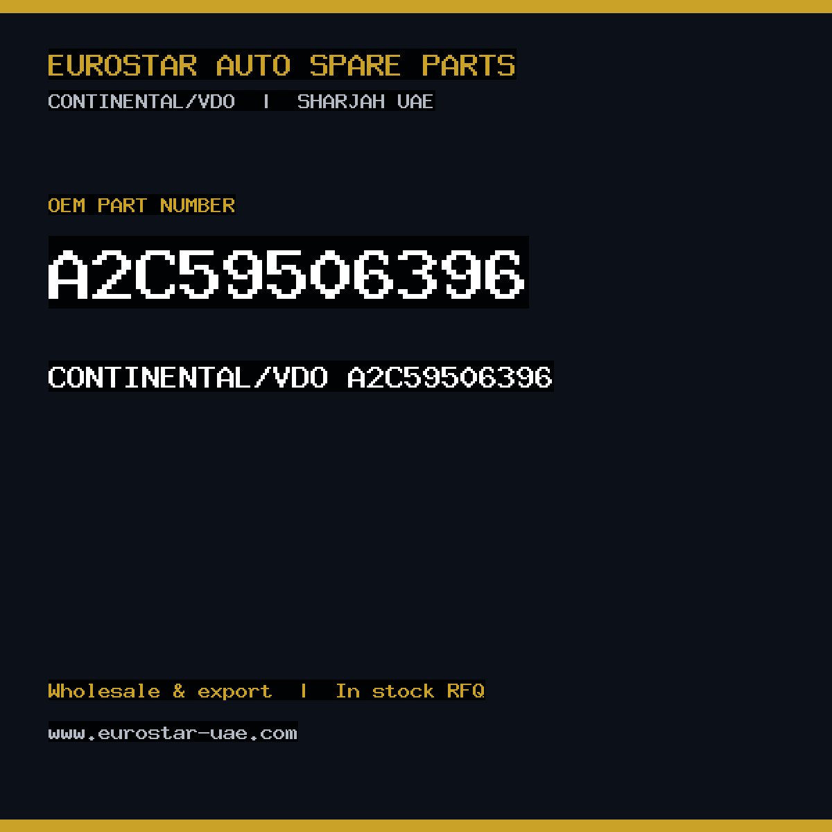 A2C59506396 — CONTINENTAL/VDO A2C59506396
