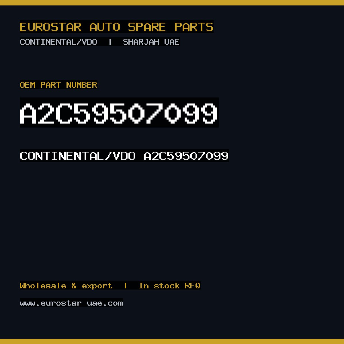 A2C59507099 — CONTINENTAL/VDO A2C59507099