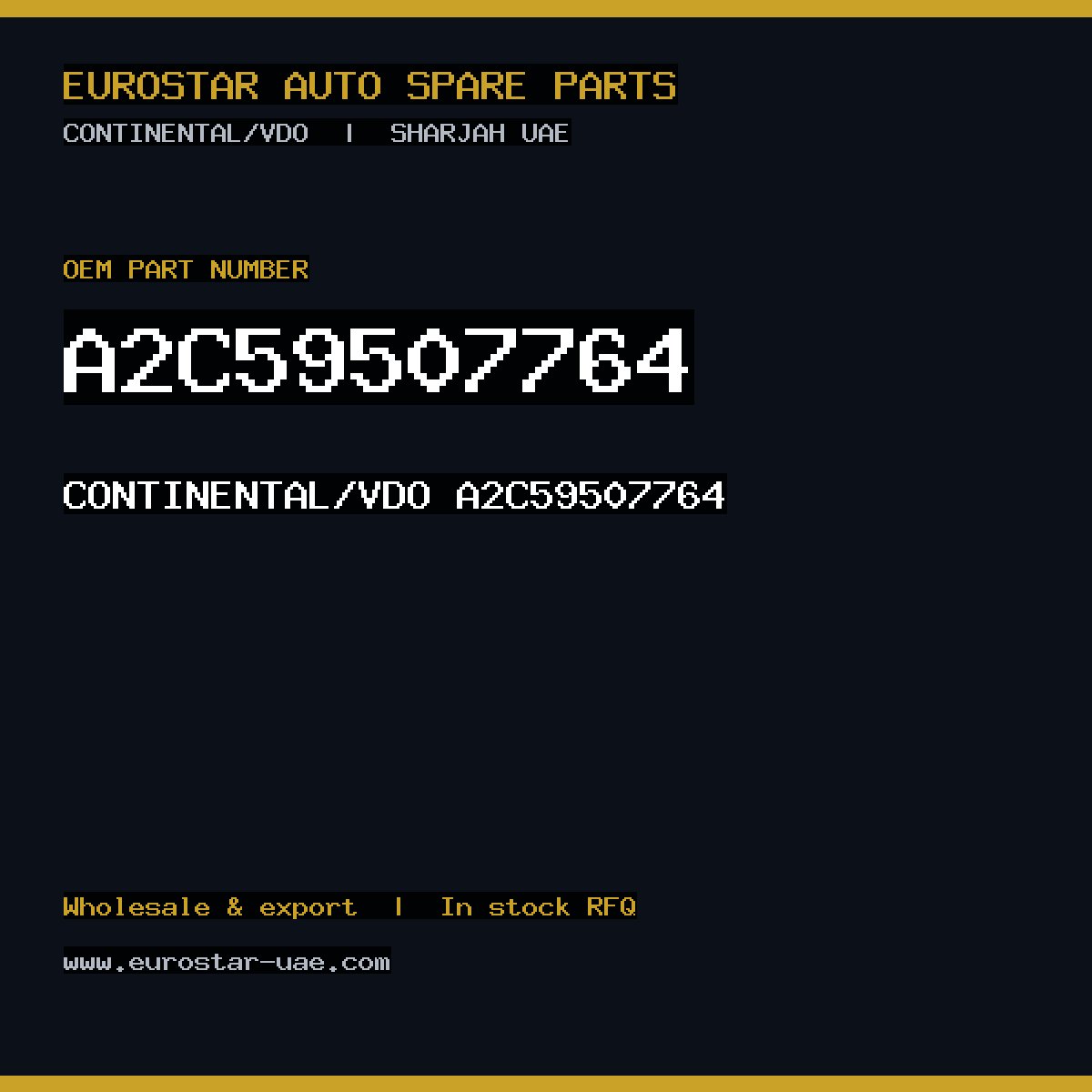 A2C59507764 — CONTINENTAL/VDO A2C59507764