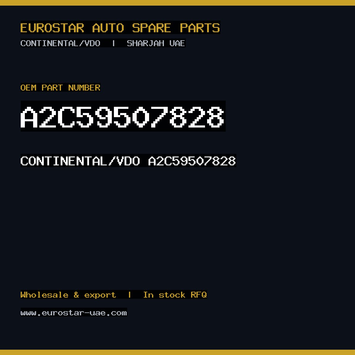A2C59507828 — CONTINENTAL/VDO A2C59507828